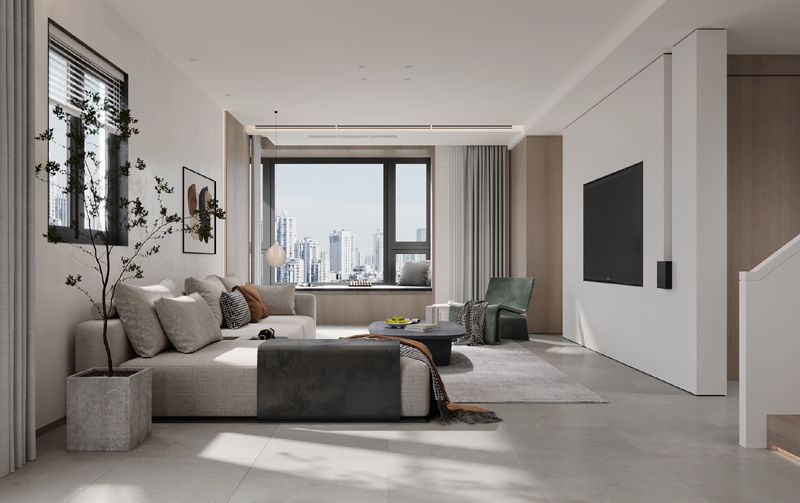 89平后現代極簡裝修效果圖