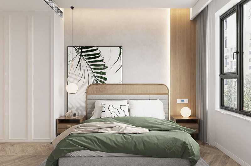 日式簡約原木風小套二裝修效果圖