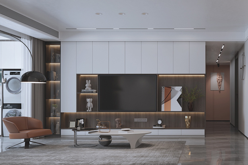 輕奢格調(diào)標準套二裝修效果圖