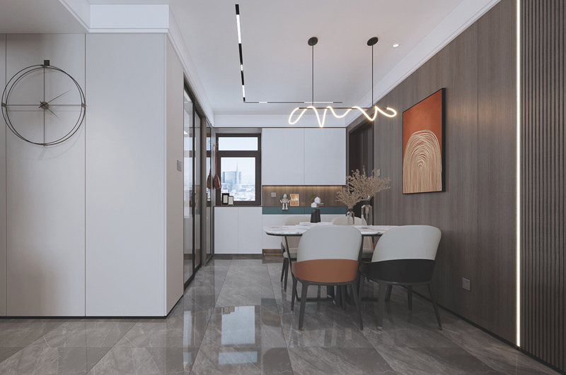 輕奢格調(diào)標準套二裝修效果圖