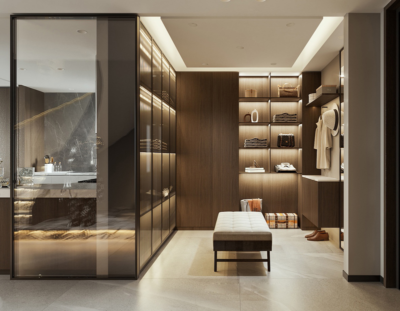 125平復式樓換鞋區輕奢裝修設計效果圖