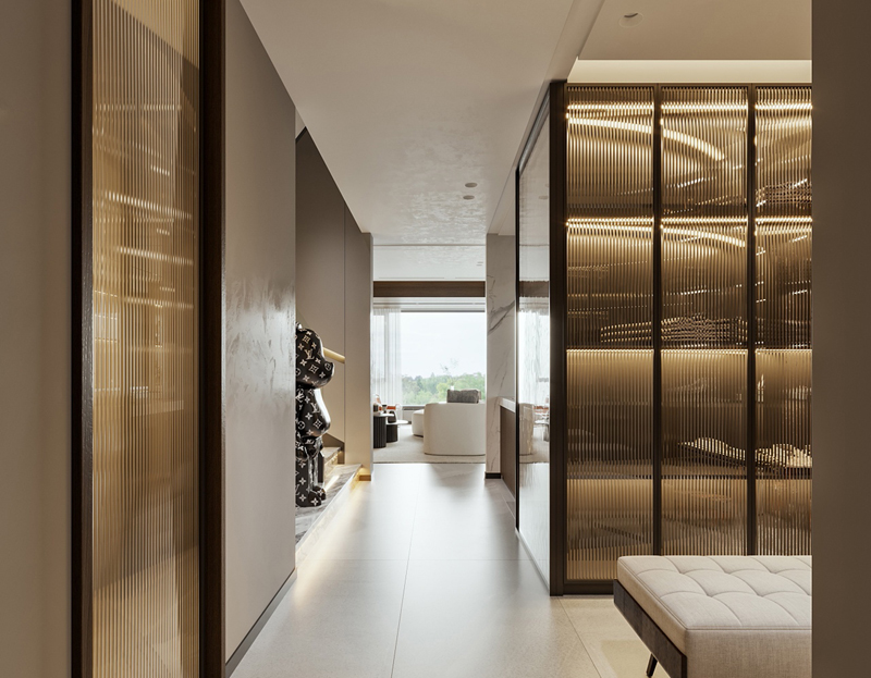 125平復式樓走廊輕奢裝修設計效果圖