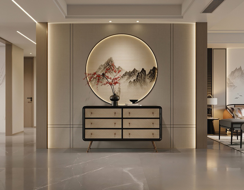 130平新中式風(fēng)格裝修效果圖