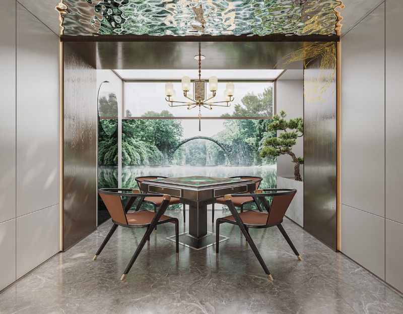輕奢新中式別墅裝修效果圖