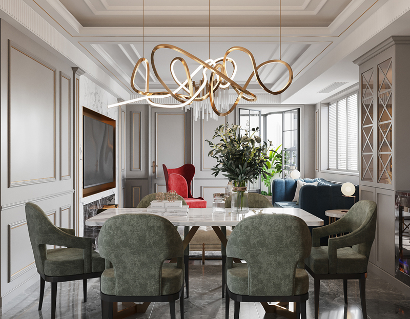 極具奢華的簡歐法式裝修效果圖