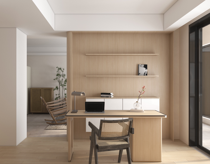 原木風小資情調套二簡約裝修效果圖