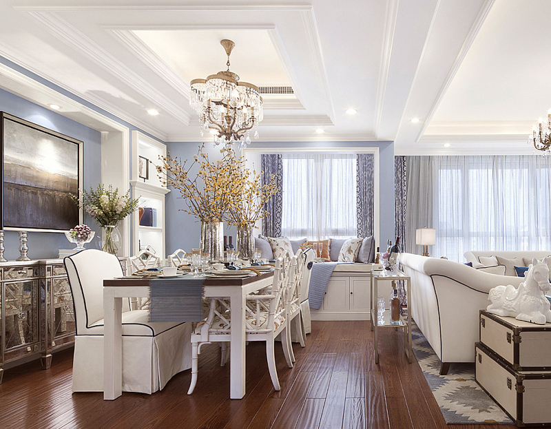 地中海風(fēng)格132平米客廳裝修效果圖